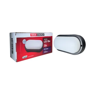 Tortuga Led ovalada negra 18w