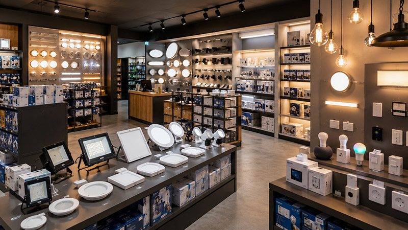 Casas de Iluminacion y Comercios de materiales eléctricos